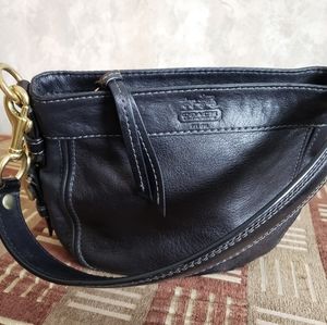 Coach black leather purse